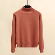 Outer Wear Half High Neck Loose Sweater Women Thicken Plus Size
