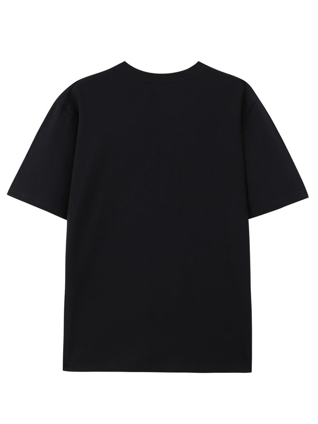 Rose Print Comfortable Soft T-shirt, Men's T-shirt, Summer Casual Short Sleeved T-shirt