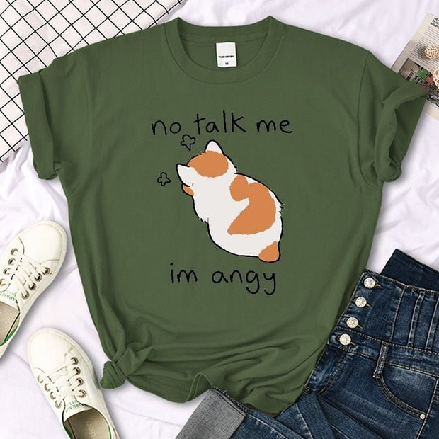Women's Printed Crew Neck Casual T-shirt
