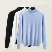 Outer Wear Half High Neck Loose Sweater Women Thicken Plus Size