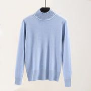 Outer Wear Half High Neck Loose Sweater Women Thicken Plus Size
