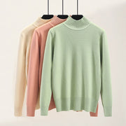 Outer Wear Half High Neck Loose Sweater Women Thicken Plus Size